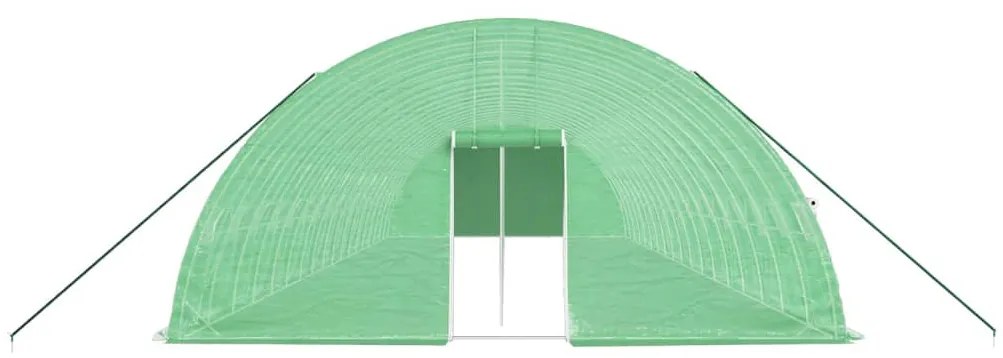 Estufa com estrutura de aço 108 m² 18x6x2,85 m verde