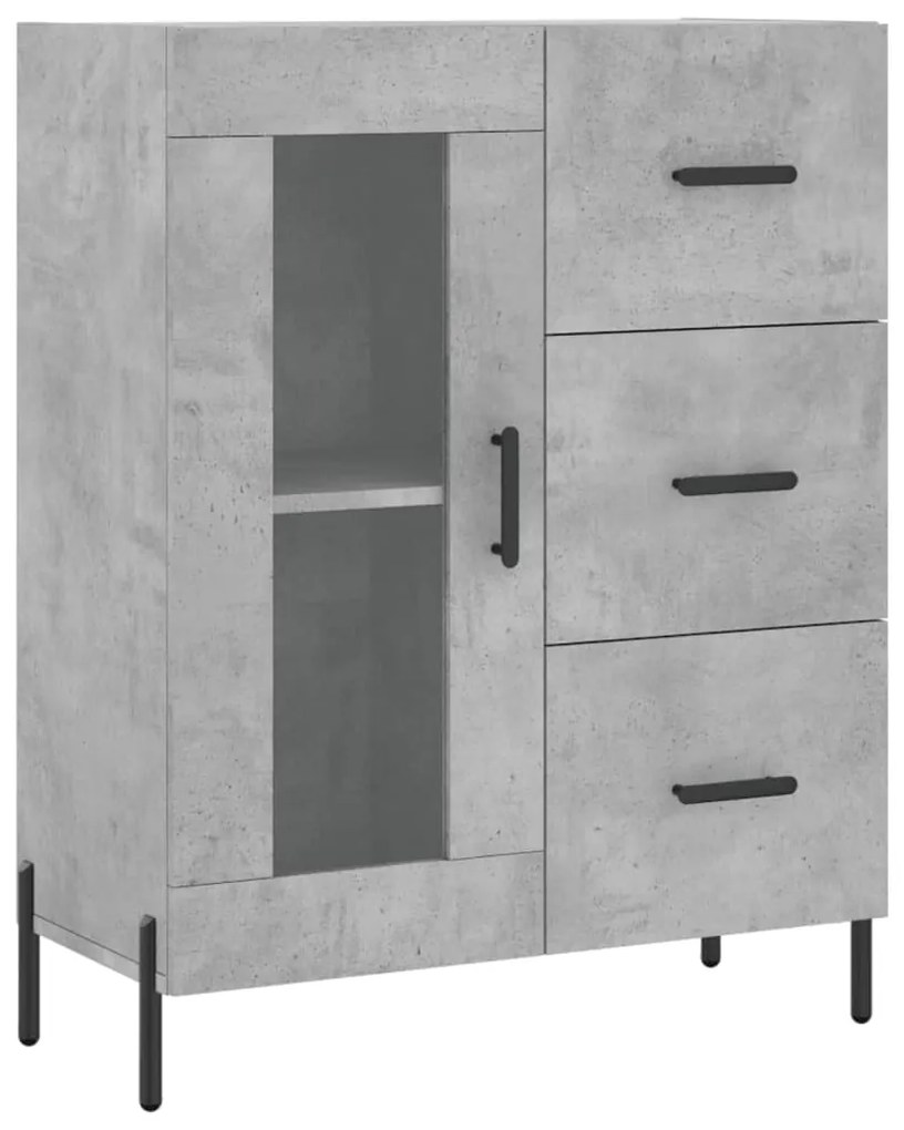 Armário alto 69,5x34x180 cm derivados de madeira cinza cimento