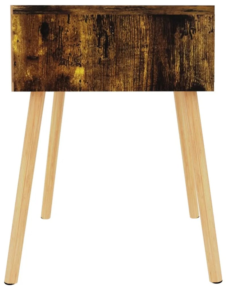 Mesas de cabeceira 2 pcs derivados madeira carvalho fumado