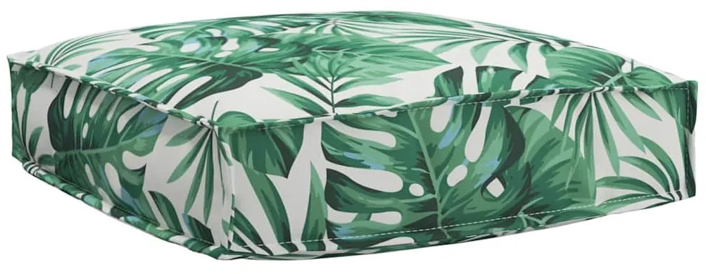 vidaXL Almofada de palete para assento Floral Padrão de folhas