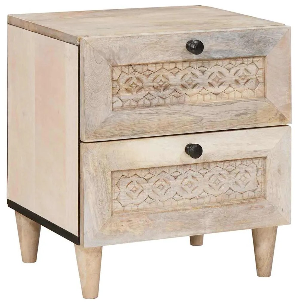 vidaXL Armário de Cabeceira com gaveta Bege 40 x 33 x 46 cm