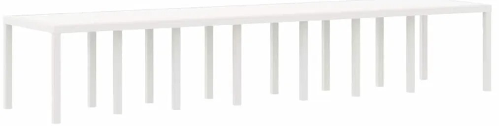 Conjunto de Jantar de Jardim 15 pcs Branco Grande Vime