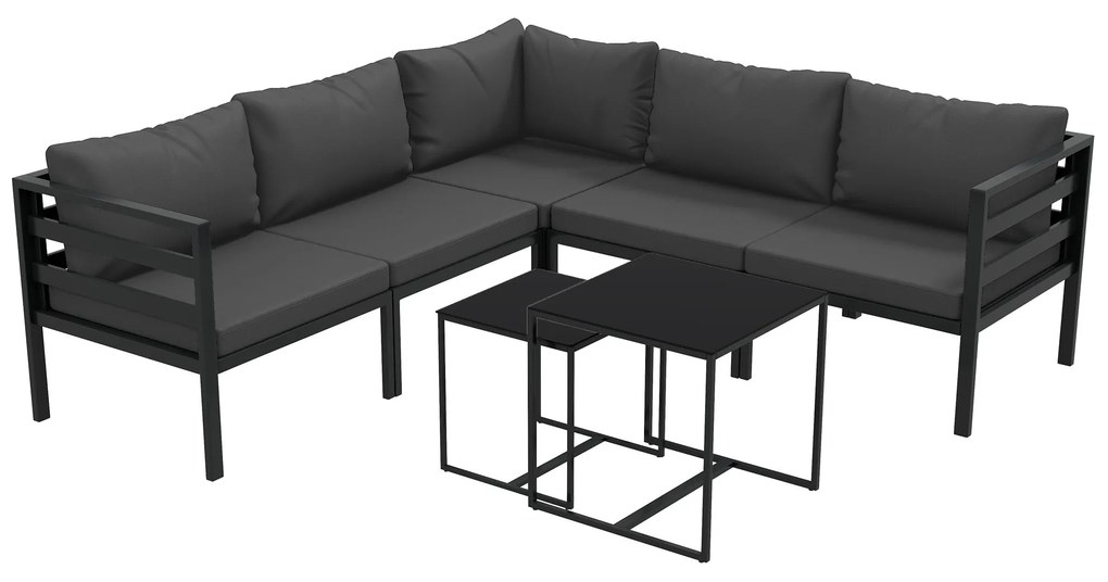 Conjunto de Móveis de Jardim 7 Peças Conjunto de Móveis de Terraço Inc