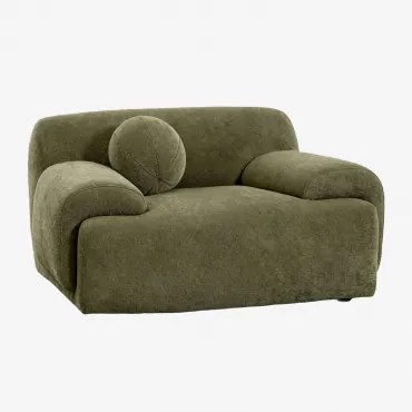 Pack De 2 Poltronas Estofadas Shirina Chenille Verde Army - Sklum