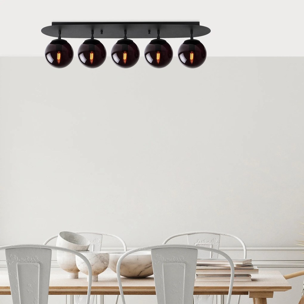 Candeeiro de Teto Well – Preto – 90 x 23 x 25 cm
