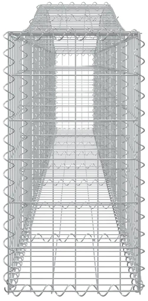 Cestos gabião arqueados 6 pcs 400x30x60/80 cm ferro galvanizado