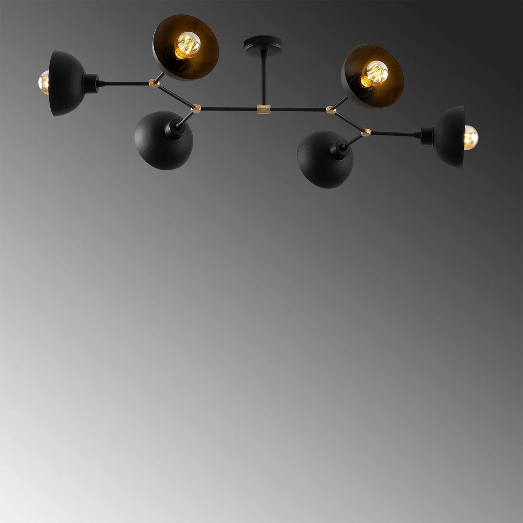 Candeeiro de Teto Dram – Preto – 102 x 52 cm