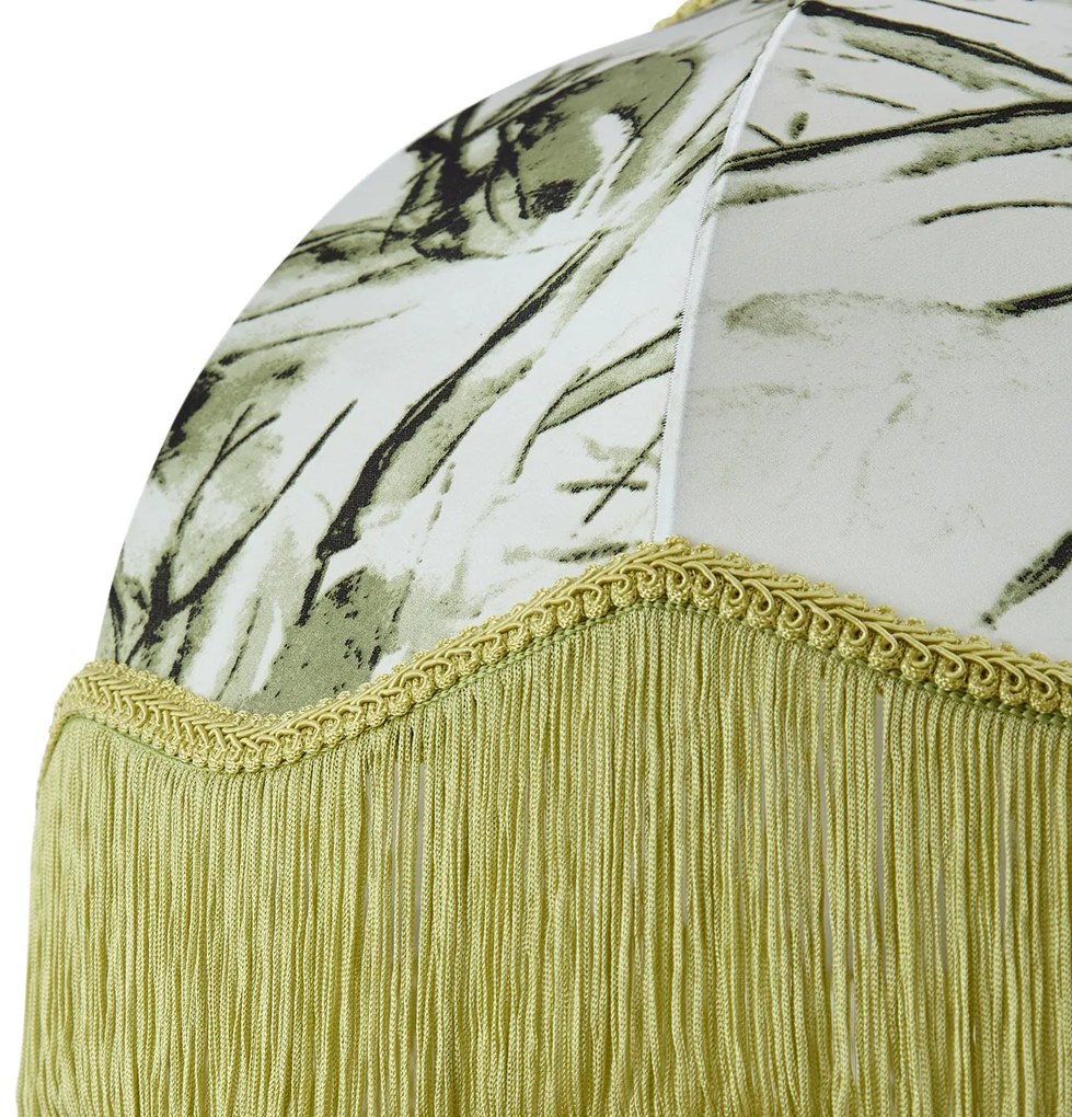 Abajur de tecido com design de folha e interior branco 45/15/21,5 - Heritage