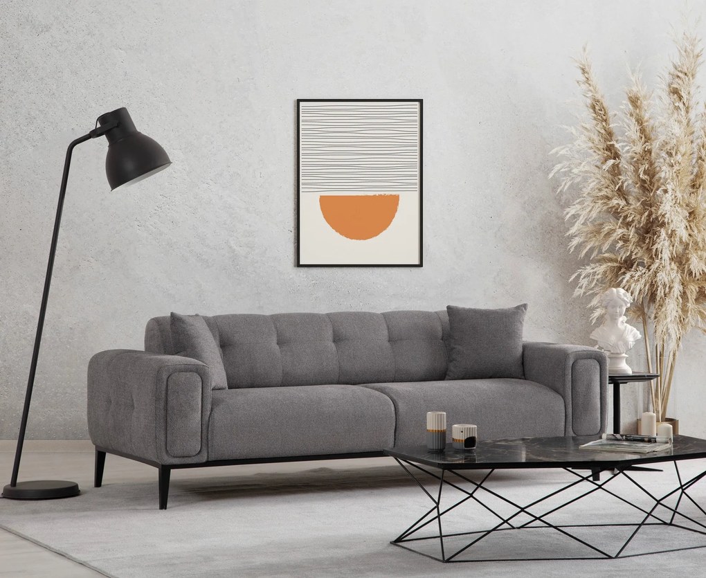 Sofá-Cama 3 Lugares Athena – Cinzento Claro – 225x92x76 cm