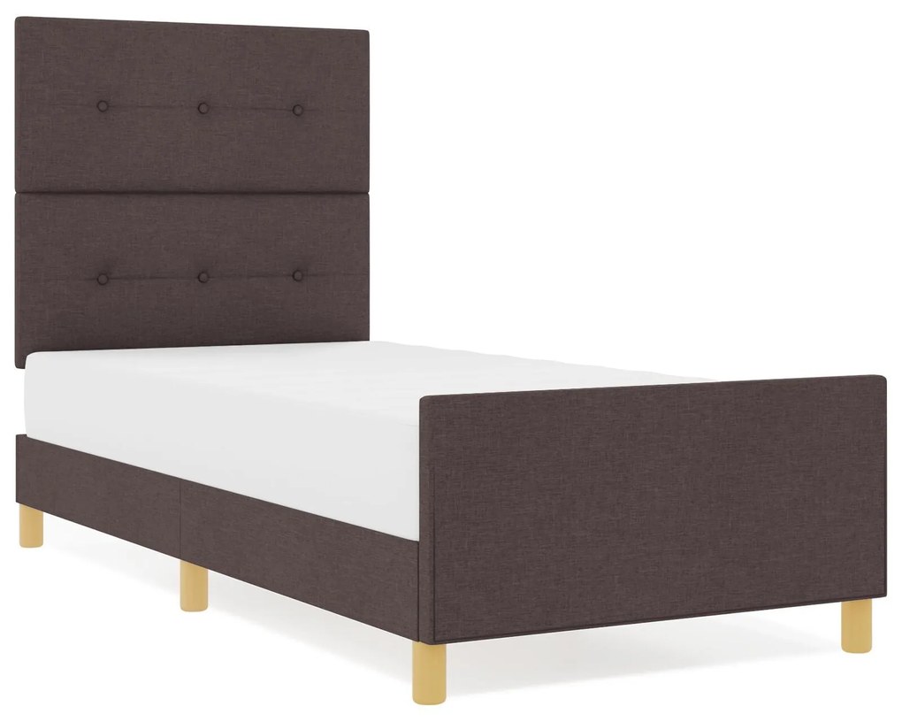 Estrutura de Cama Castanha 90x190 cm Tecido