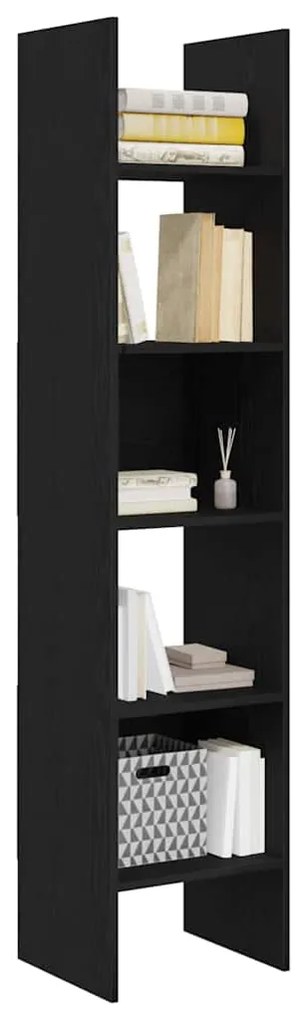 Gabinete de Livros Carvalho preto 40 x 35 x 180 cm