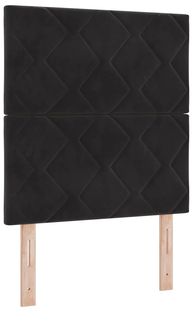 Cabeceira vidaXL com Design de Blocos de Diamante em Preto, 80 cm de V