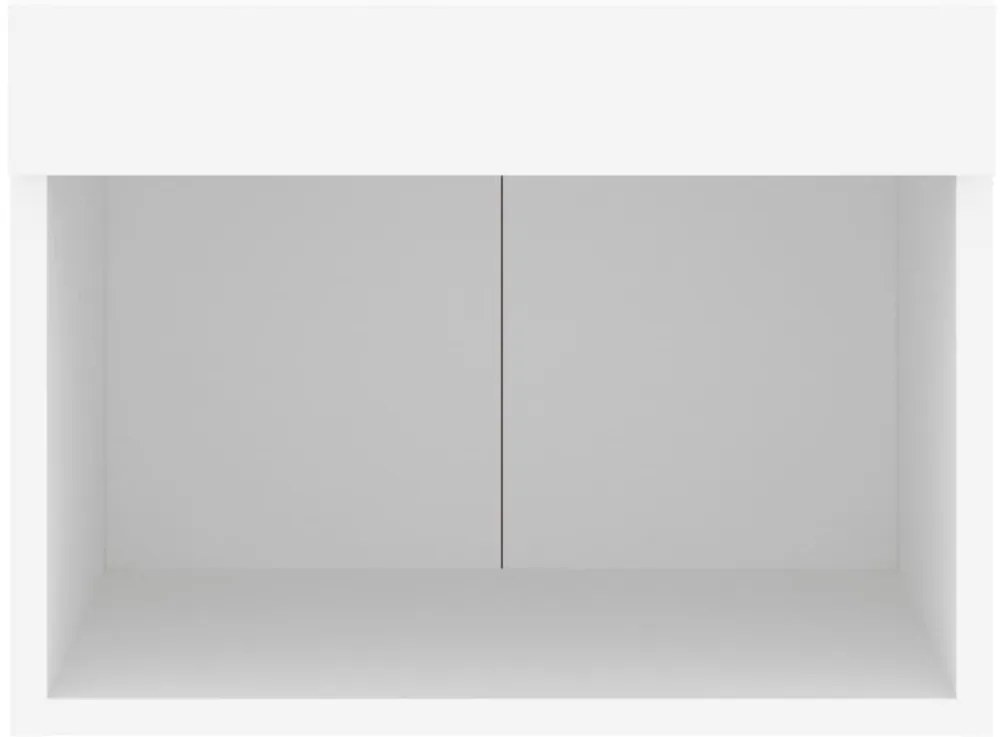 Mesa de cabeceira de parede com luzes LED branco