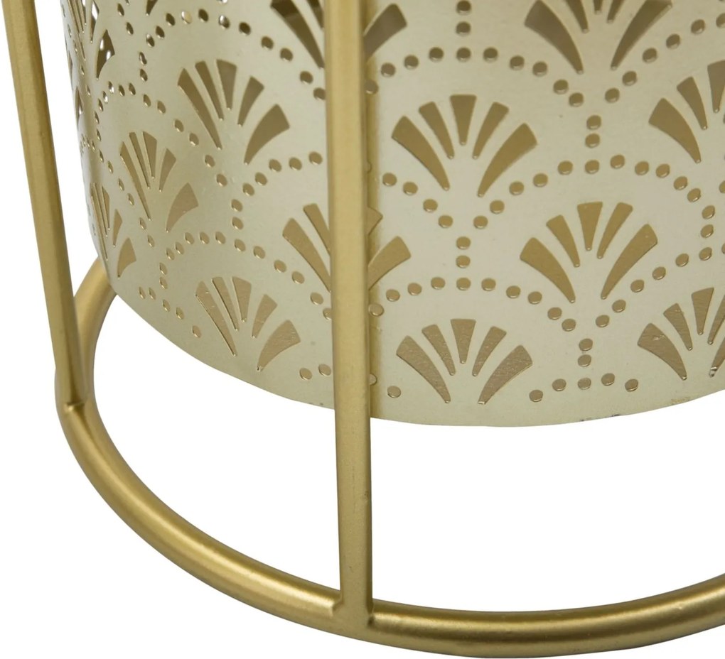 CONJUNTO DE 2 SUPORTES PARA VASOS GOLVY DOURADO Ø 21X40-19X22 CM (PLANTAS NÃO INCLUIDAS)