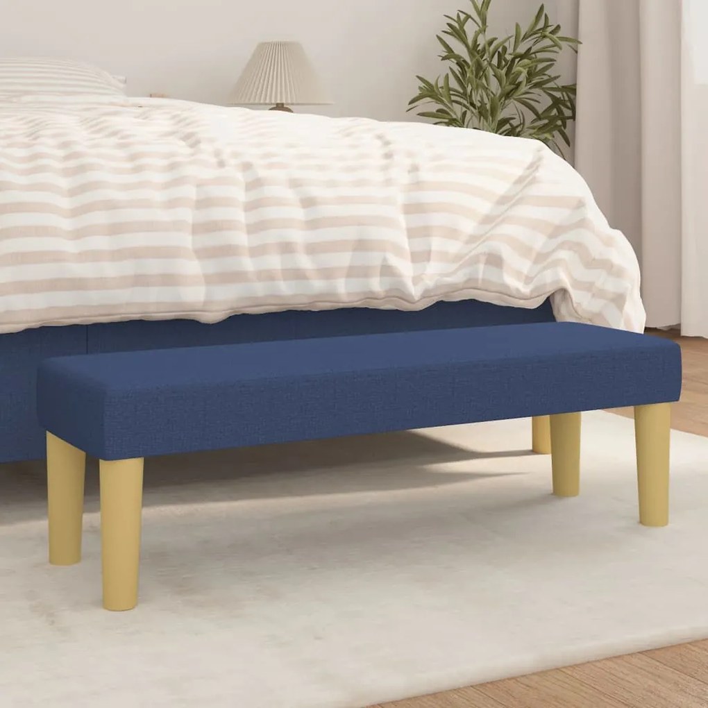 346658 vidaXL Banco 100x30x30 cm tecido azul