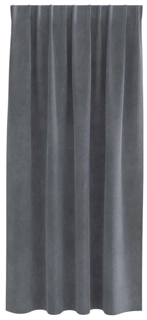 Cortinas Blackout vidaXL com fita superior 2 peças Veludo Cinza Super