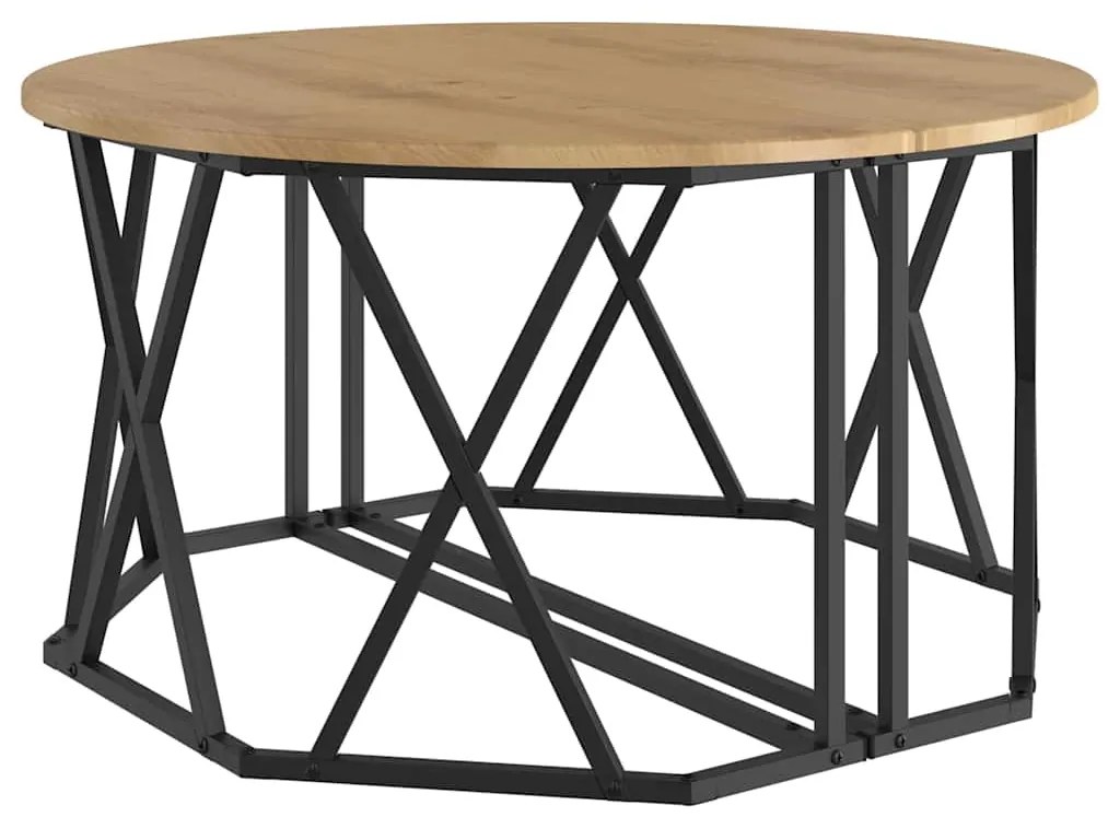 Mesa de Café vidaXL Artisan Carvalho 31,5x31,5x16,5 polegadas Feita de