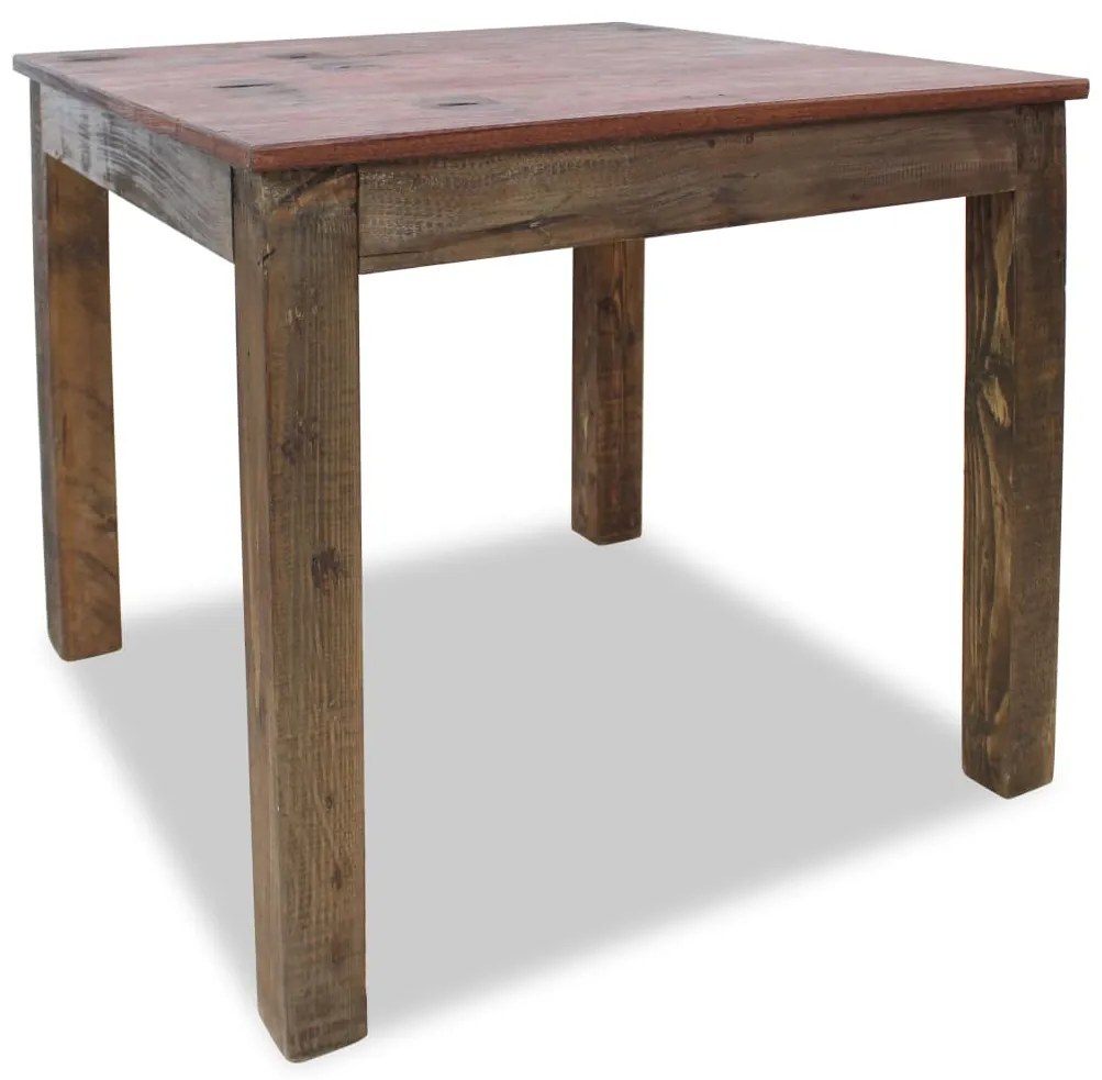 Mesa de jantar madeira reciclada maciça 82x80x76 cm