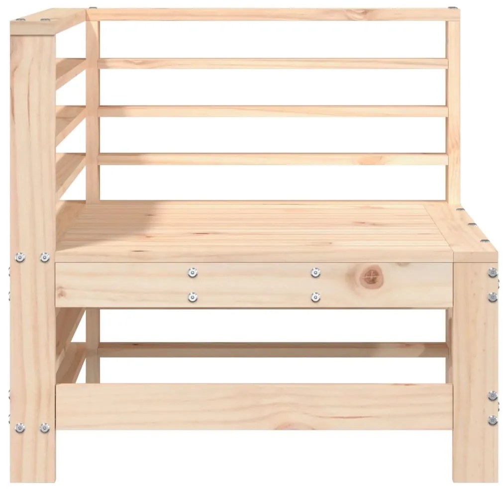 Sofás de canto para jardim 2 pcs madeira de pinho maciça
