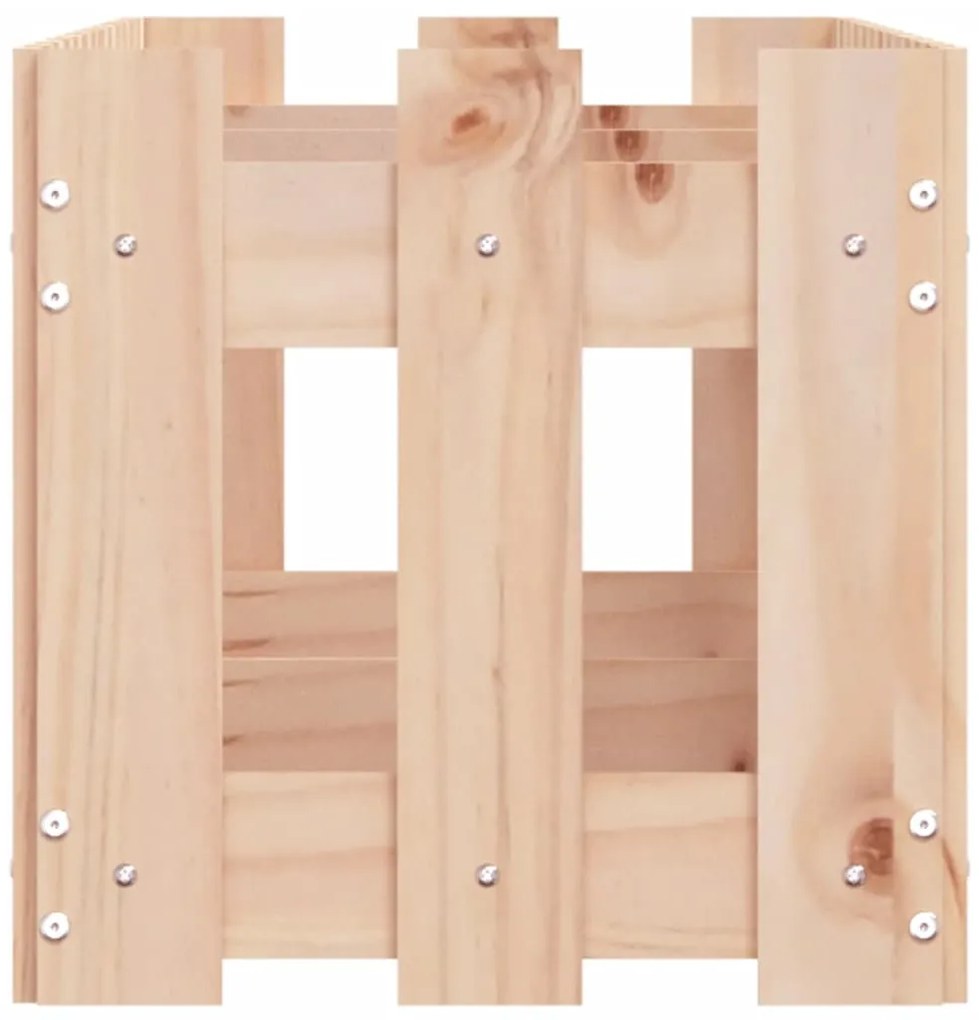 Canteiro elevado c/ design de cerca 150x30x30 cm pinho maciço