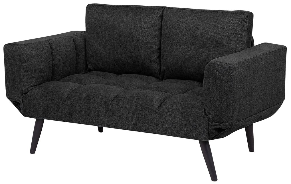 Sofá-cama em tecido preto BREKKE Beliani