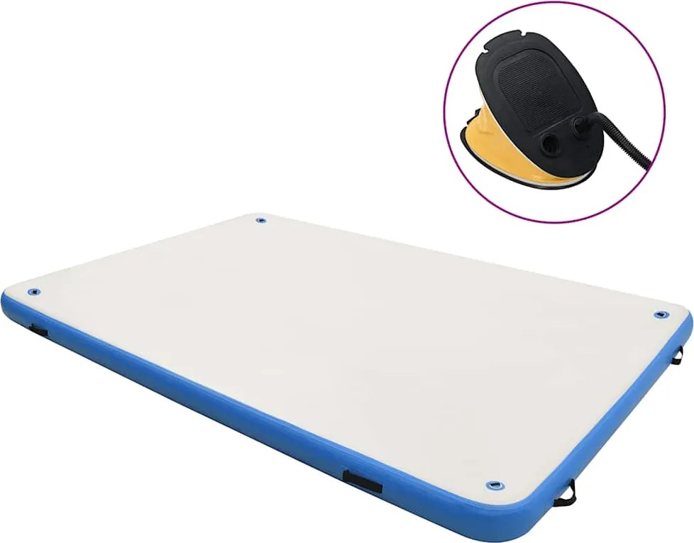 vidaXL Plataforma flutuante insuflável 200x150x15 cm azul e branco
