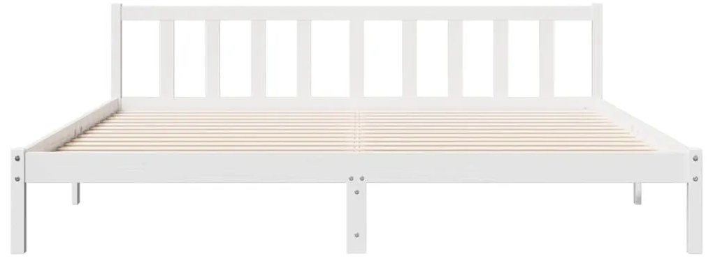 Cama extra longa sem colchão 180x210 cm pinho maciço branco