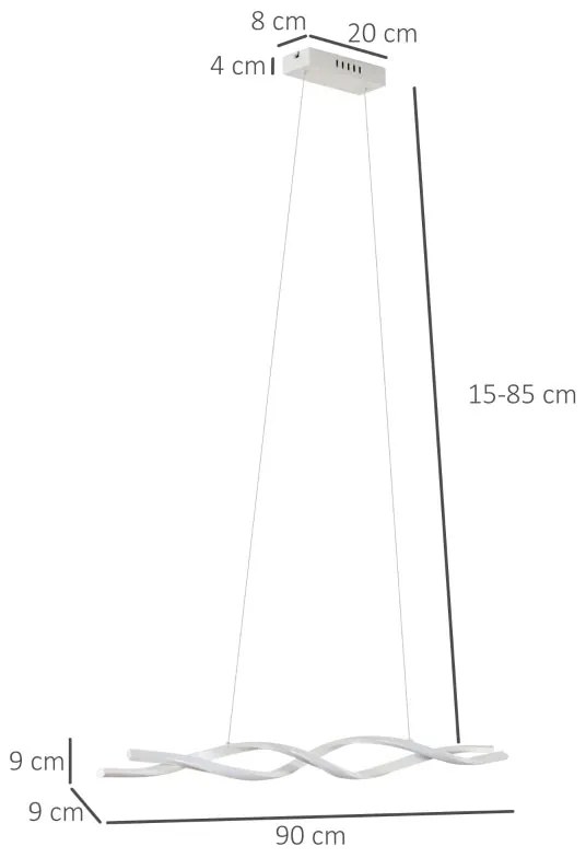 Candeeiro de Teto em LED DNA - Design Moderno