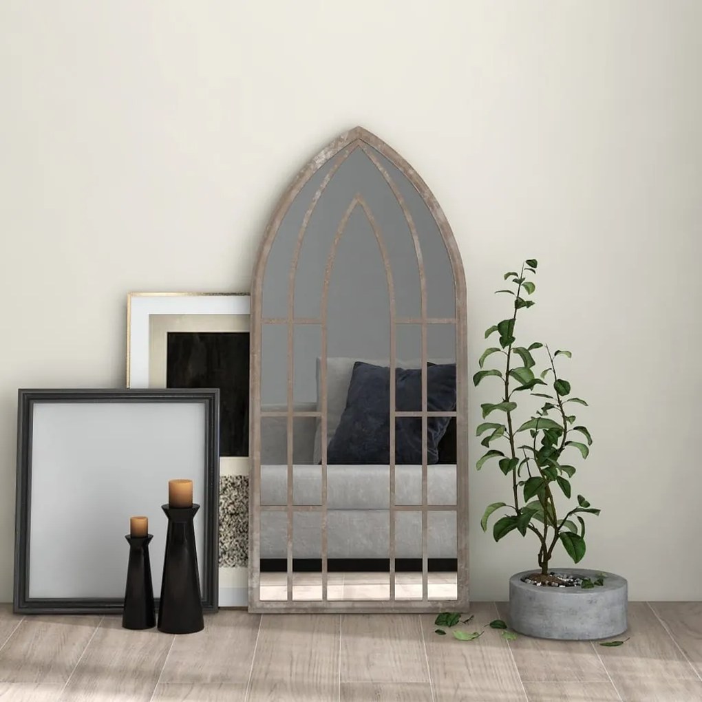 3093523 vidaXL Espelho em ferro p/ uso no interior 100x45 cm cor areia