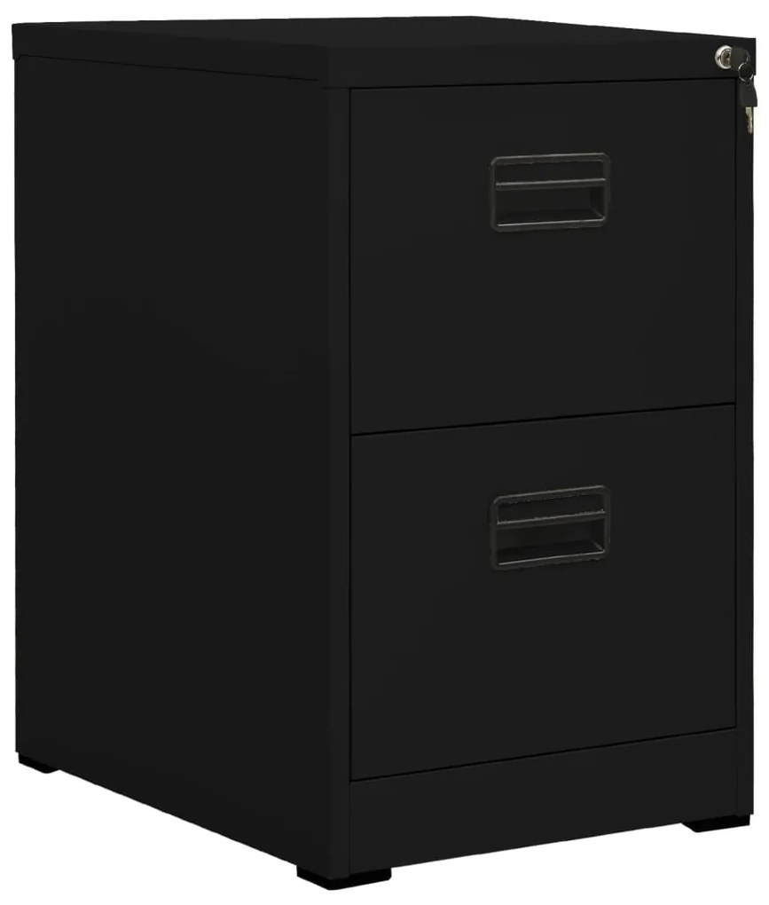 vidaXL Arquivador 46x62x72,5 cm aço preto