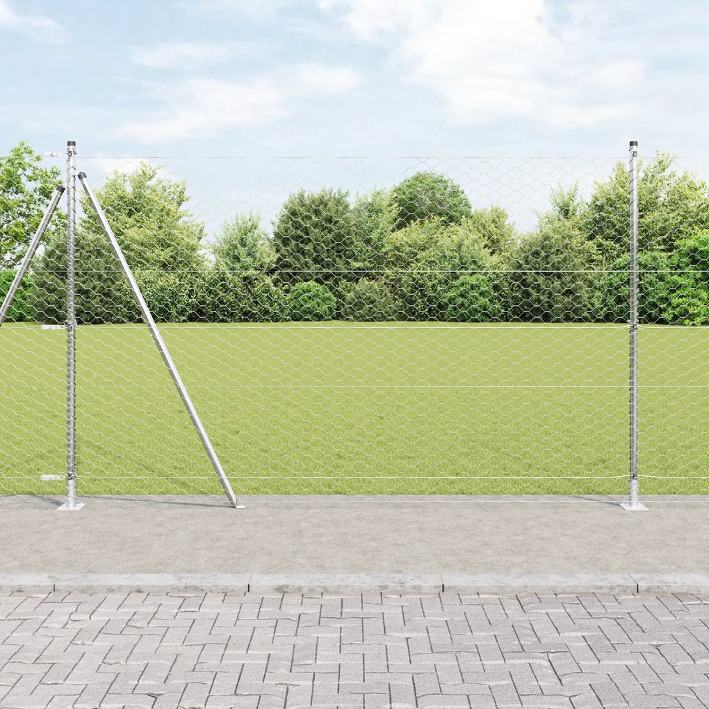Cerca Hexagonal vidaXL 1,4x100 m Aço Galvanizado