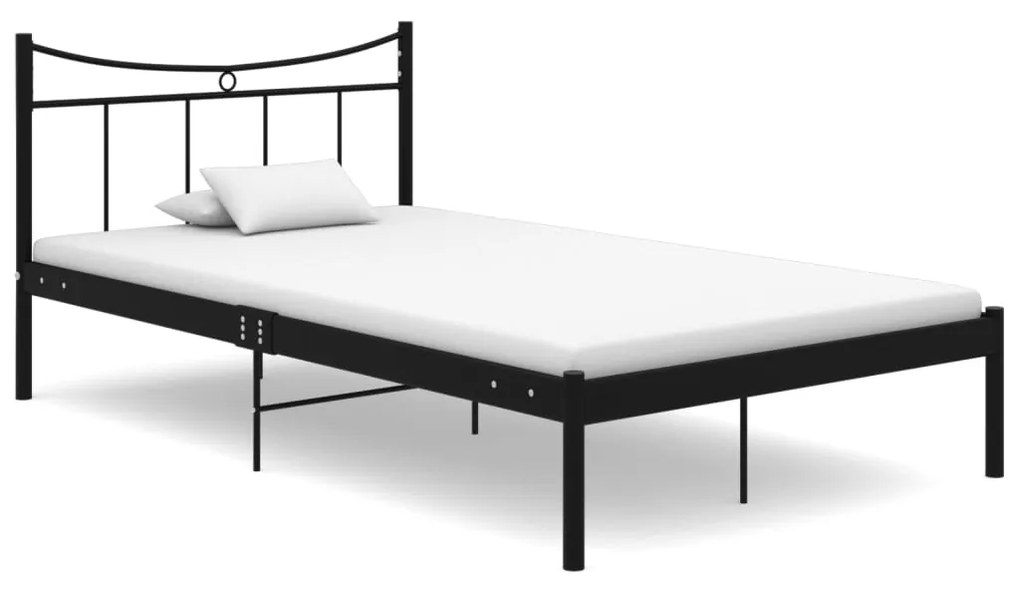 vidaXL Estrutura de cama 120x200 cm metal preto