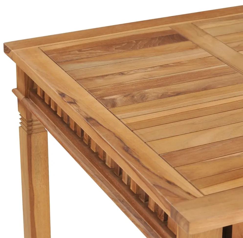 Mesa de jantar para jardim 80x80x80 cm madeira de teca maciça