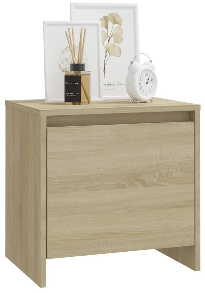 Mesa cabeceira 45x34x44,5cm derivados madeira carvalho sonoma
