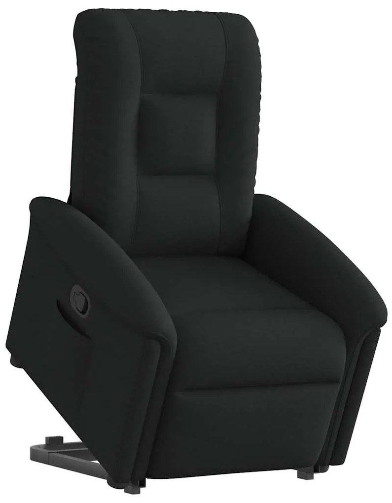 vidaXL Poltrona reclinável elevatória tecido preto