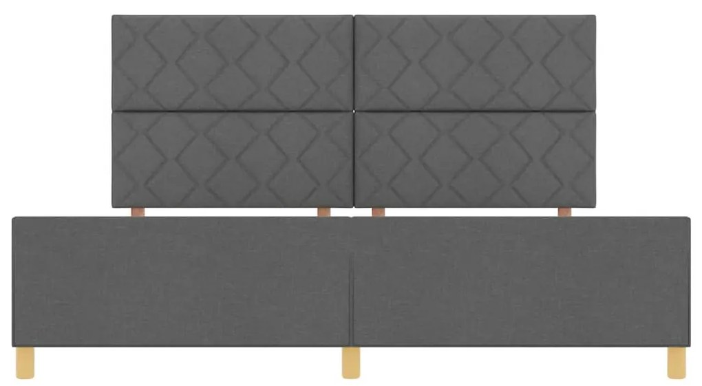 Cama vidaXL Cinza Escuro 200x200 cm Tecido