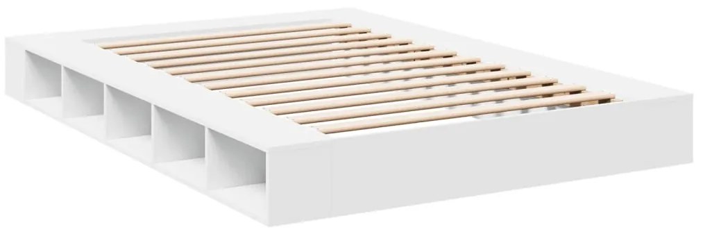 Estrutura de cama 140x200 cm derivados de madeira branco