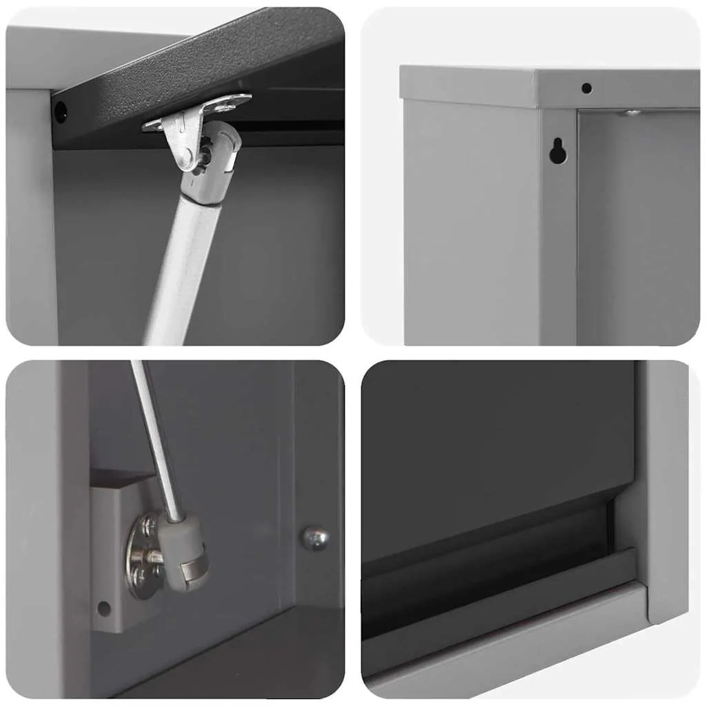 Armário de Ferramentas VidaXL Para Montar na Parede com Porta Elevada