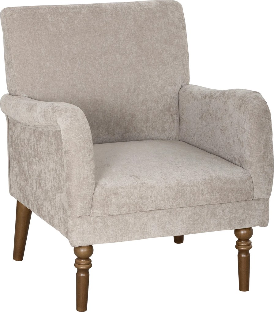 Poltrona Relax Estofado em Linho Apoios de Braços Elegantes Pés de Madeira Maciça Acolchoamento Espesso Cinzento