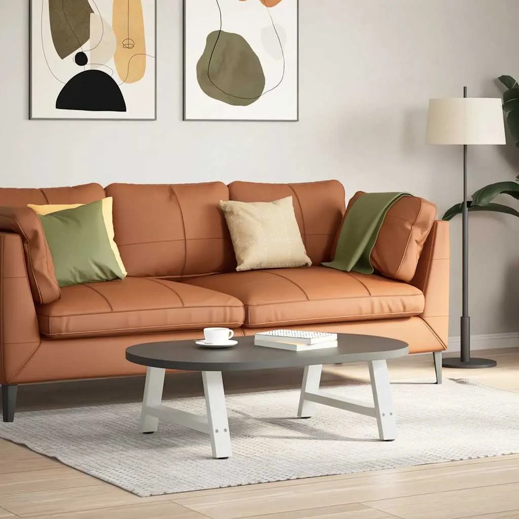 Pés para mesa de centro em formato A, 2 peças, branco, 60x (30-31) cm,