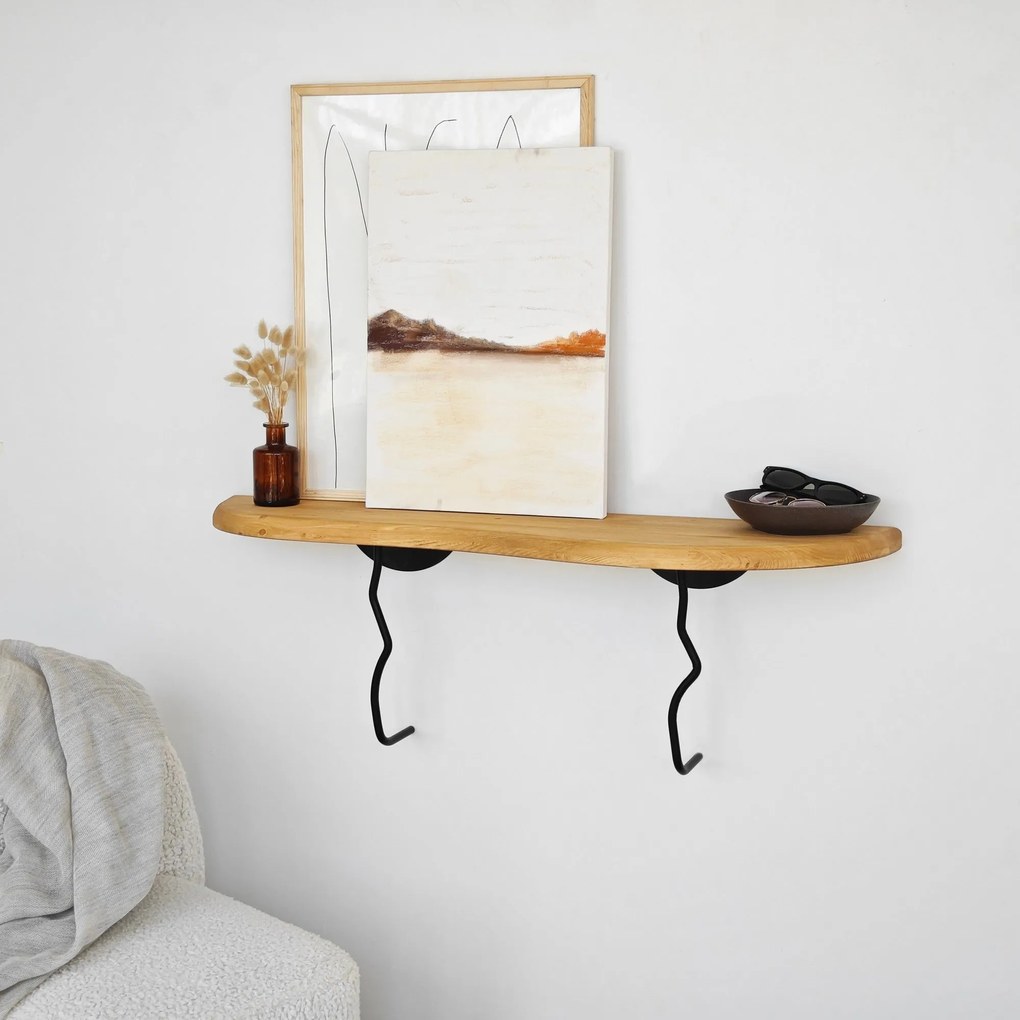 Prateleira de Parede Edera – Preto Carvalho – 99 cm x 22 cm