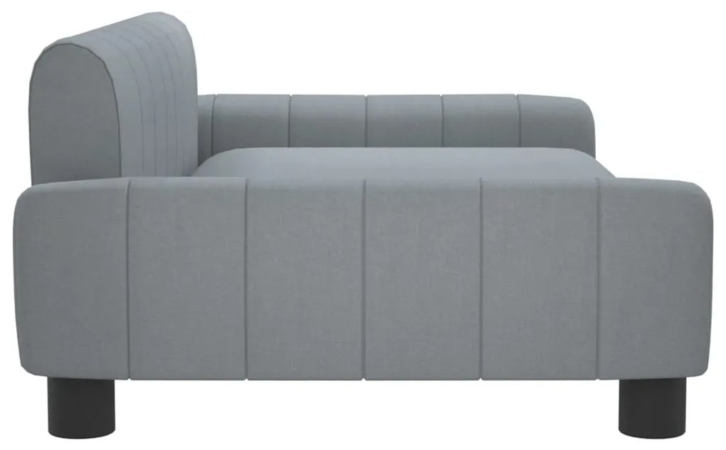 Sofá infantil 90x53x30 cm tecido cinzento-claro