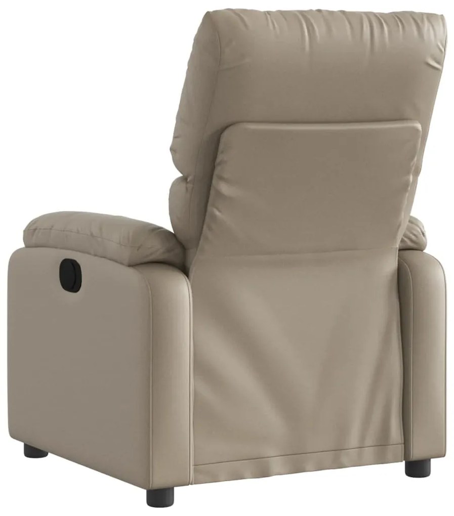 Poltrona reclinável elétrica couro artificial cor cappuccino