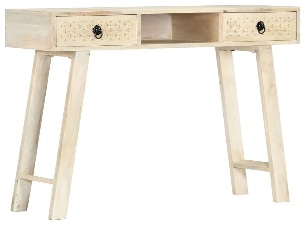 vidaXL Mesa consola 110x35x76 cm madeira de mangueira maciça
