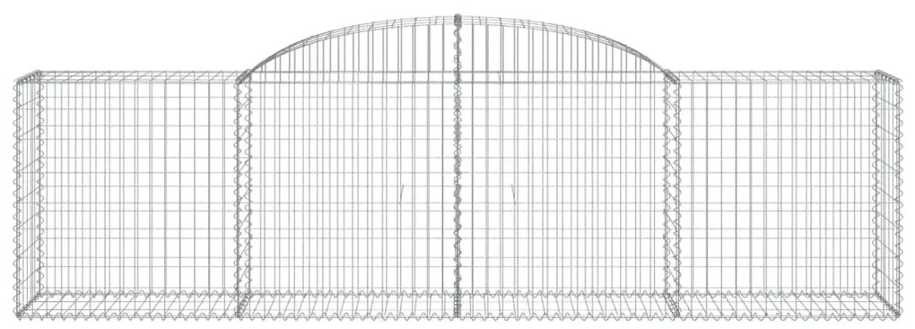 Cestos gabião arqueados 7 pcs 300x50x80/100cm ferro galvanizado