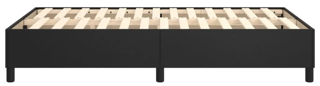 Estrutura de cama 120x200 cm couro artificial preto