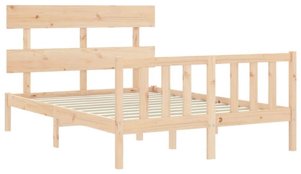 Cama sem colchão 140x200 cm madeira de pinho maciça