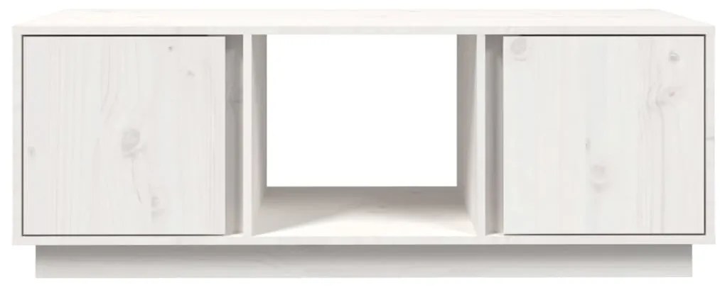 Mesa de centro 110x50x40 cm pinho maciço branco