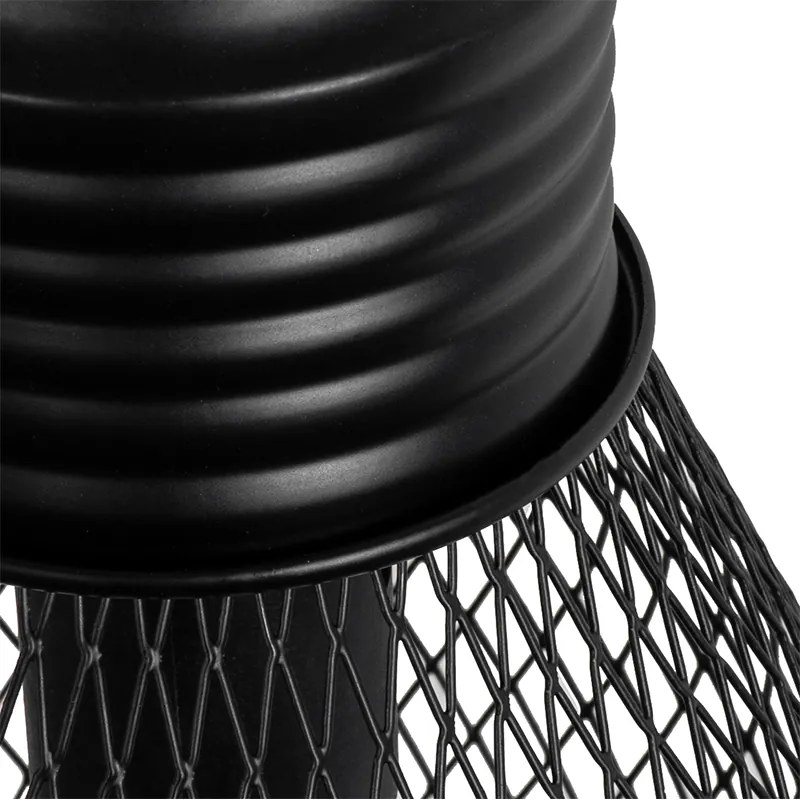 Candeeiro de suspensão design preto 3 luzes - Raga Design