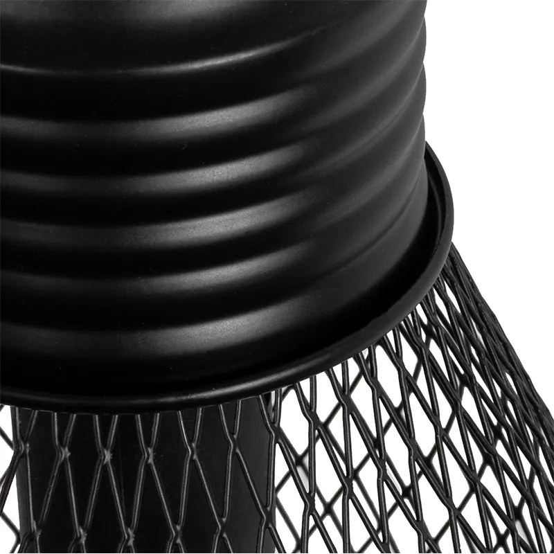 Candeeiro suspenso design preto 3 luzes - RAGA Design